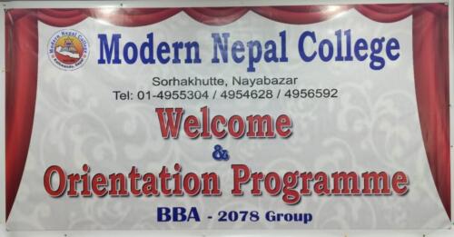 Welcome & Orientation Program of BBA 2078 Group Students at Chumlintar, Chitwan